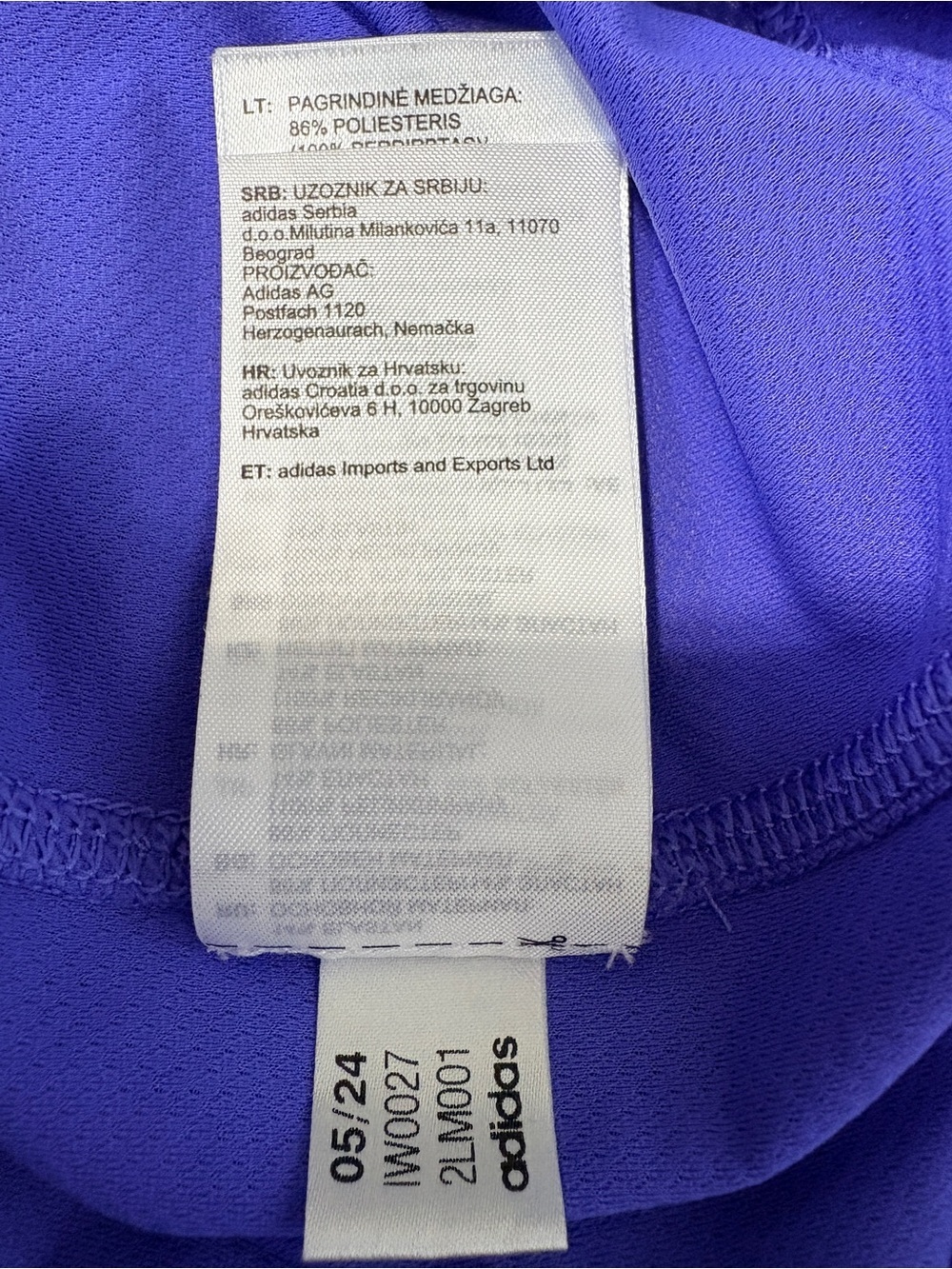 Adidas Running Long Sleeve Performance Top XL Blue Athletic Shirt - Picture 7 of 10